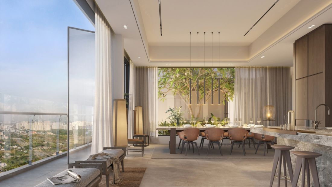 A brand-new Duplex for rent in Sky 2 Noble Crystal Tay Ho - view of beautiful landscape